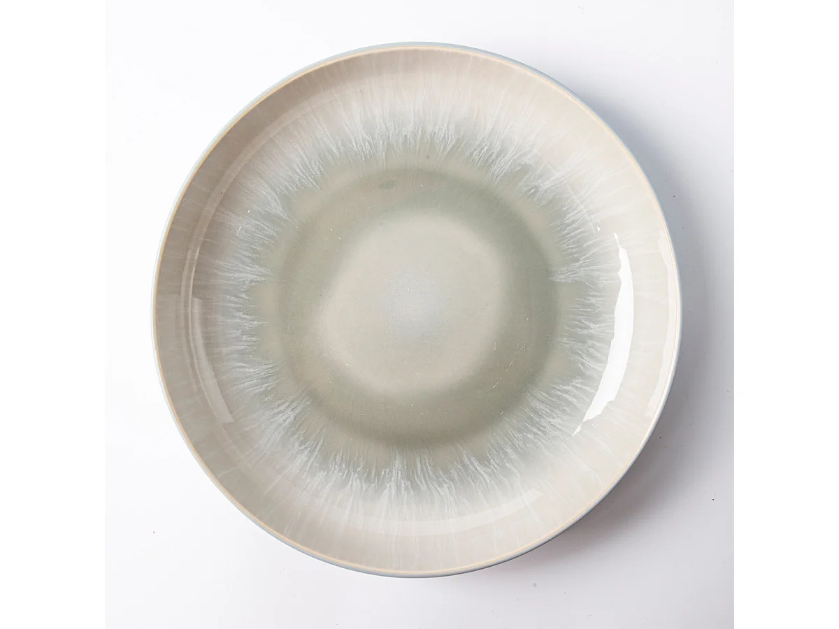 Lot de 6 assiettes creuses bleu - "Iris"