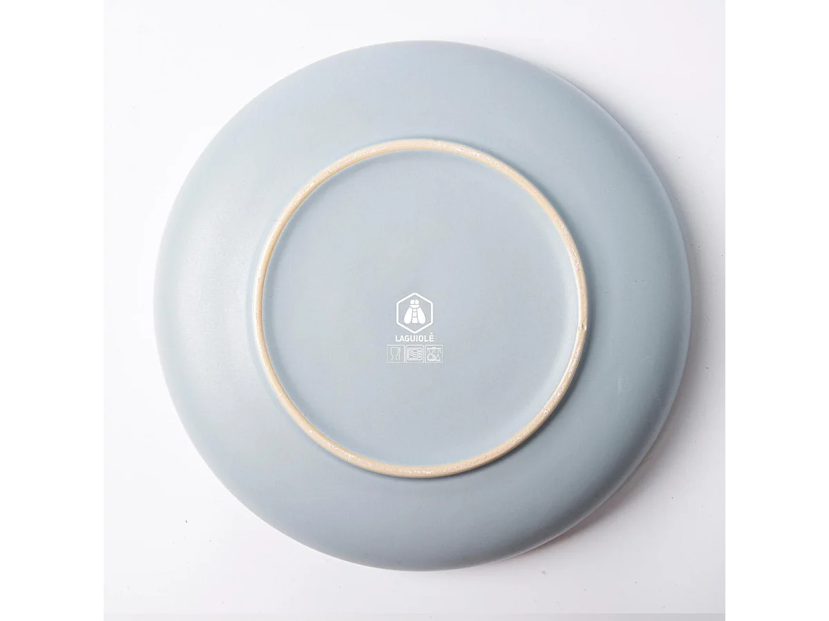 Lot de 6 assiettes creuses bleu - "Iris"