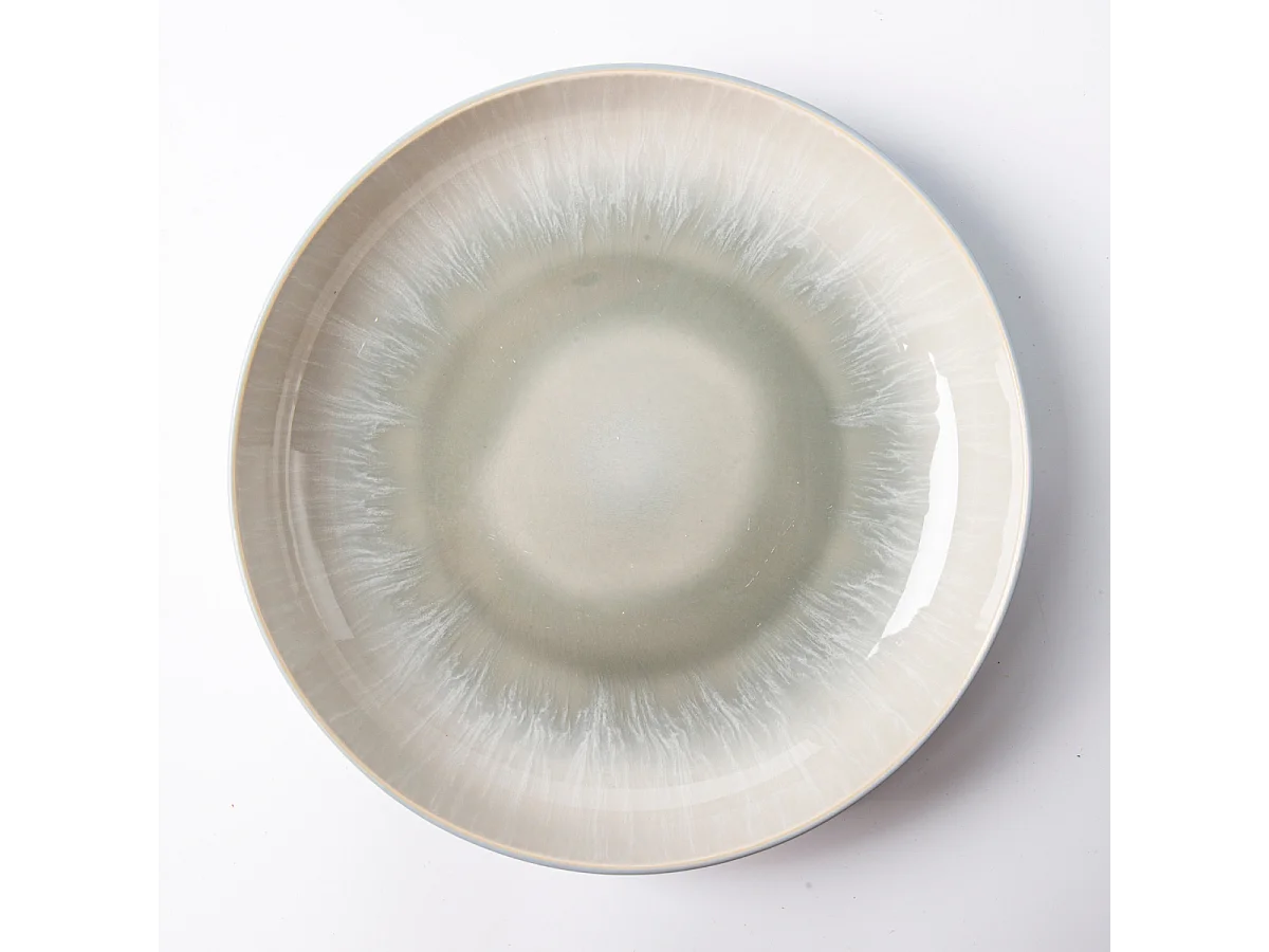 Lot de 6 assiettes creuses bleu - "Iris"