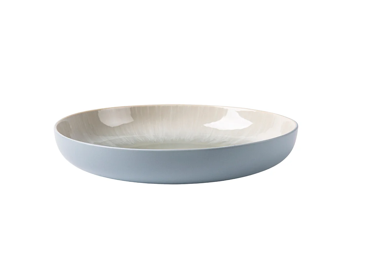Lot de 6 assiettes creuses bleu - "Iris"