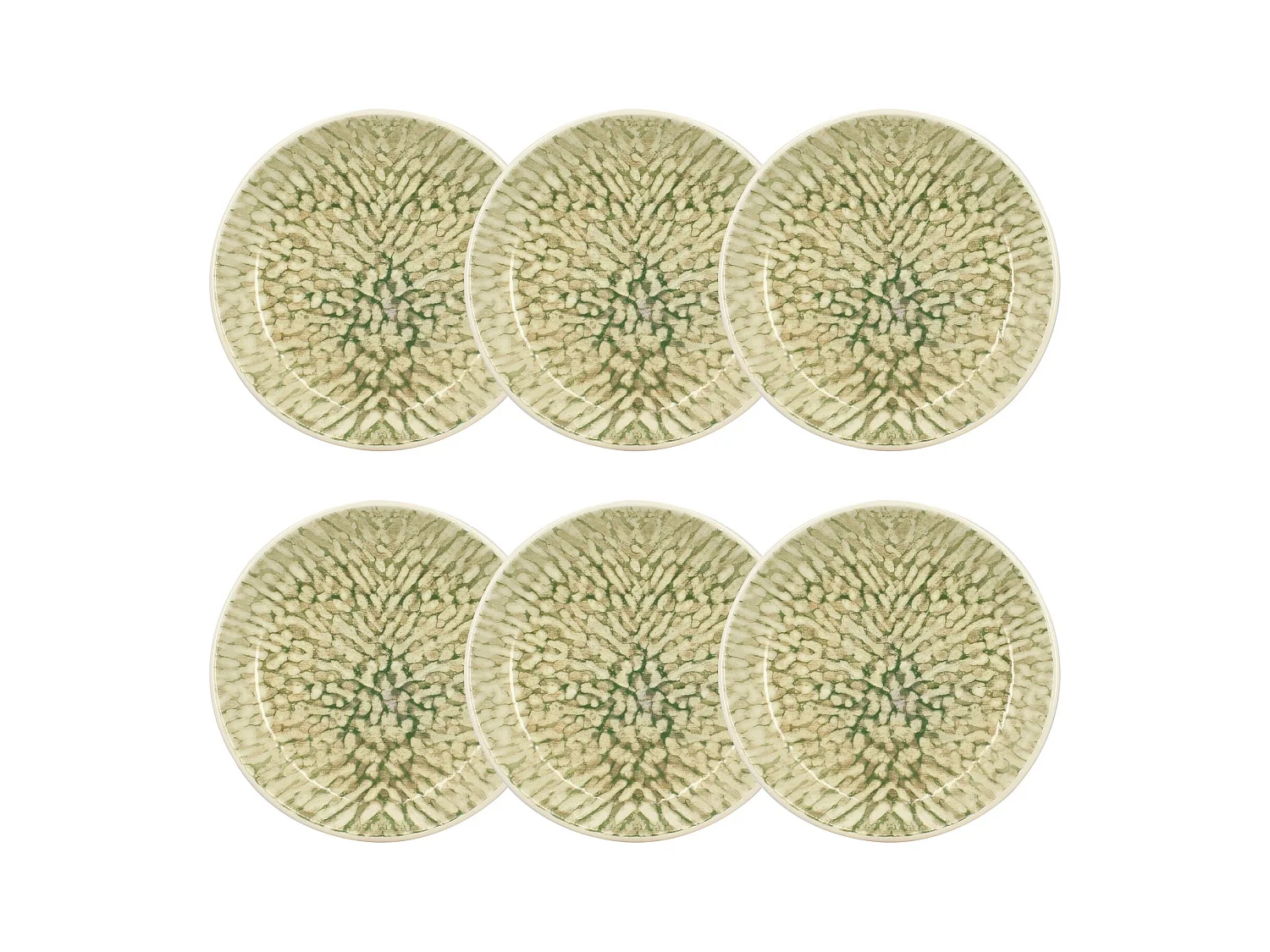 Novastyl - Lot 6 Assiettes Creuses Jade 20.5cm En Gres
