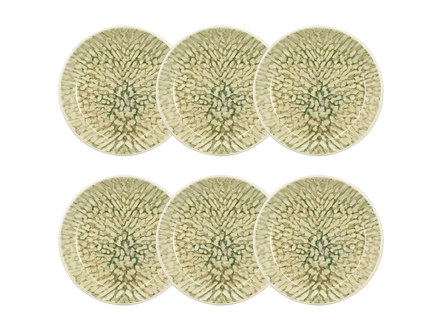 Novastyl - Lot 6 Assiettes Creuses Jade 20.5cm En Gres