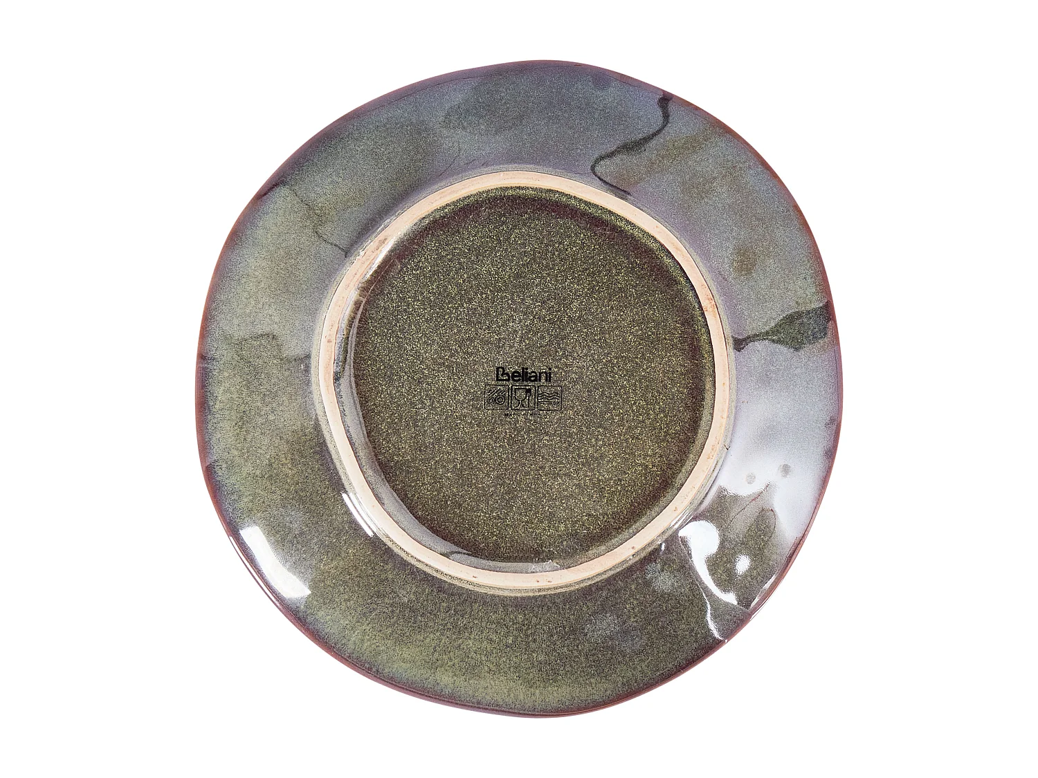 Lot de 8 assiettes à dessert THYME Grès Vert foncé