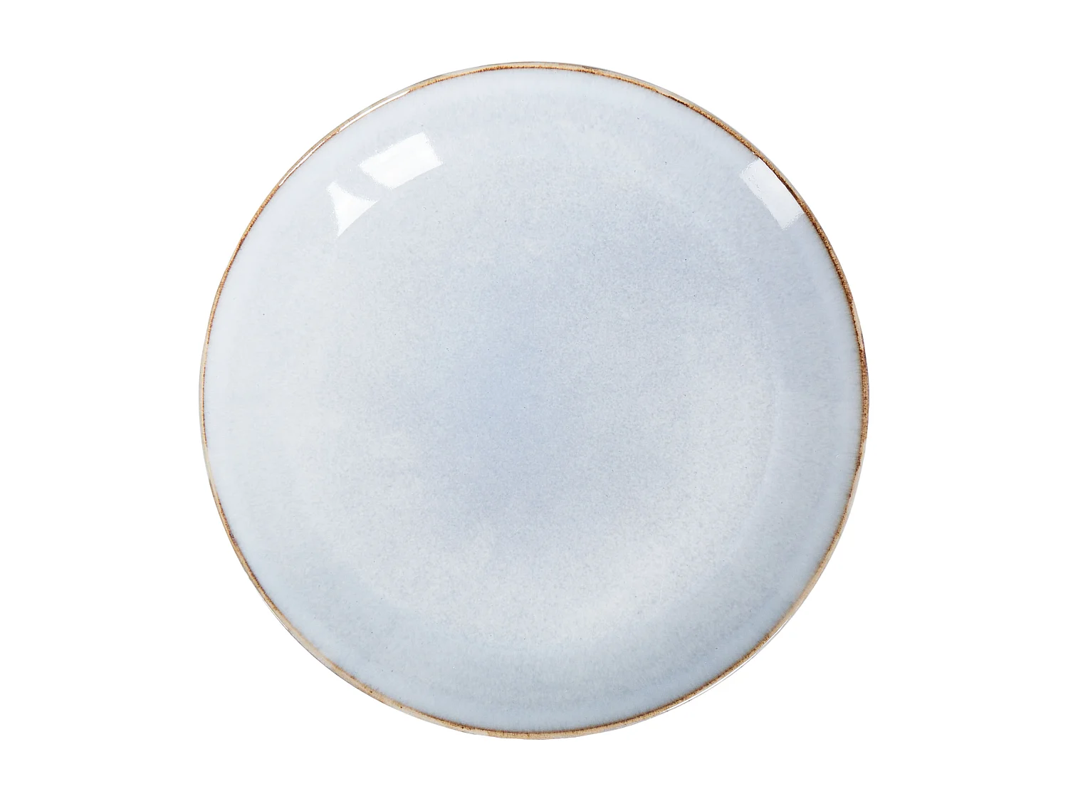 Lot de 8 assiettes à dessert JUNIPER Grès Bleu clair