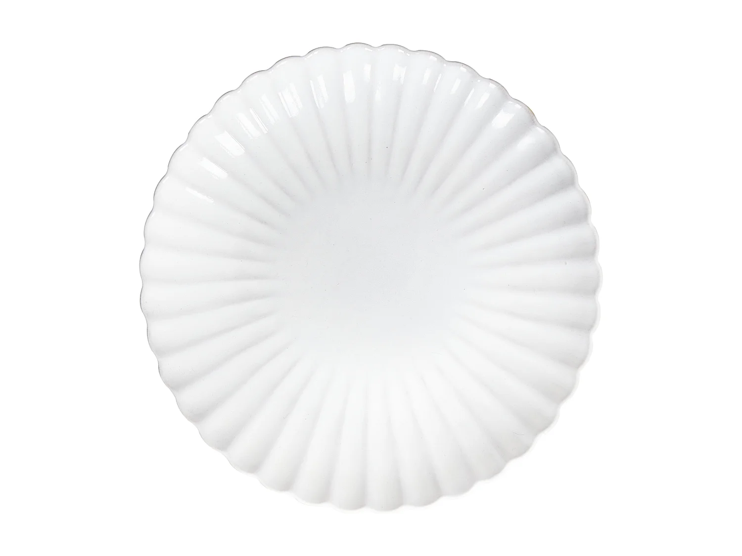 Lot de 8 assiettes plates NETTLE Grès Blanc cassé