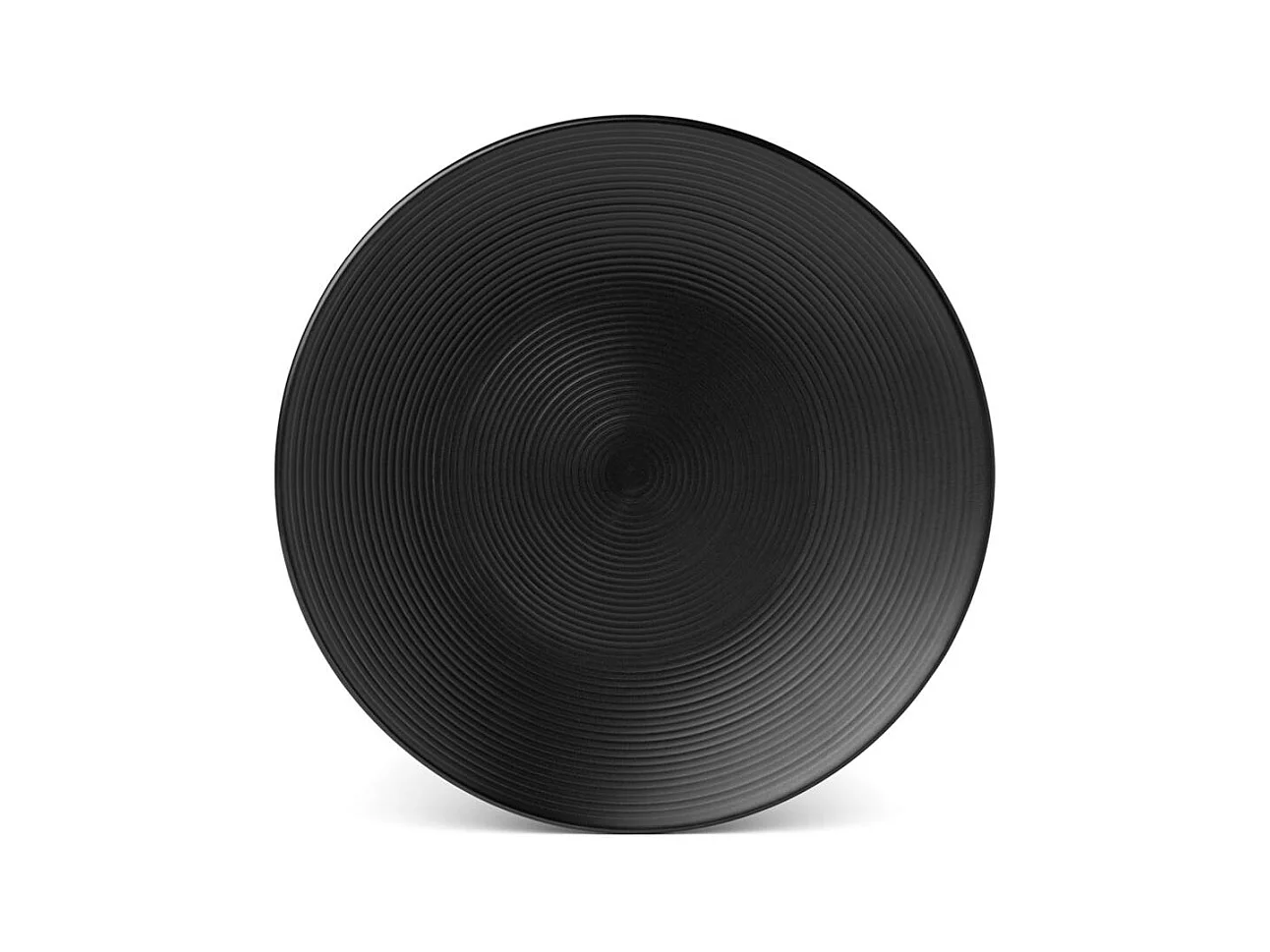 Lot de 6 assiettes plates noir - "Aya"