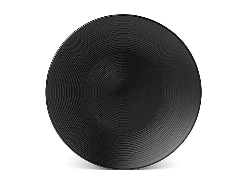Lot de 6 assiettes plates noir - "Aya"