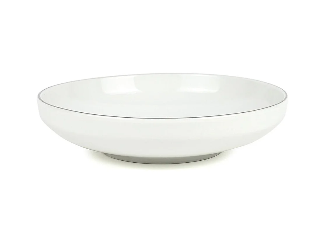 Lot de 6 assiettes creuses blanc - "Sélène"