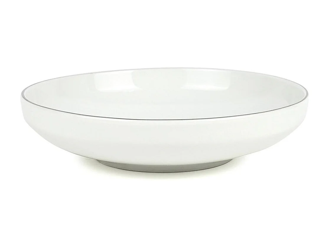 Lot de 6 assiettes creuses blanc - "Sélène"