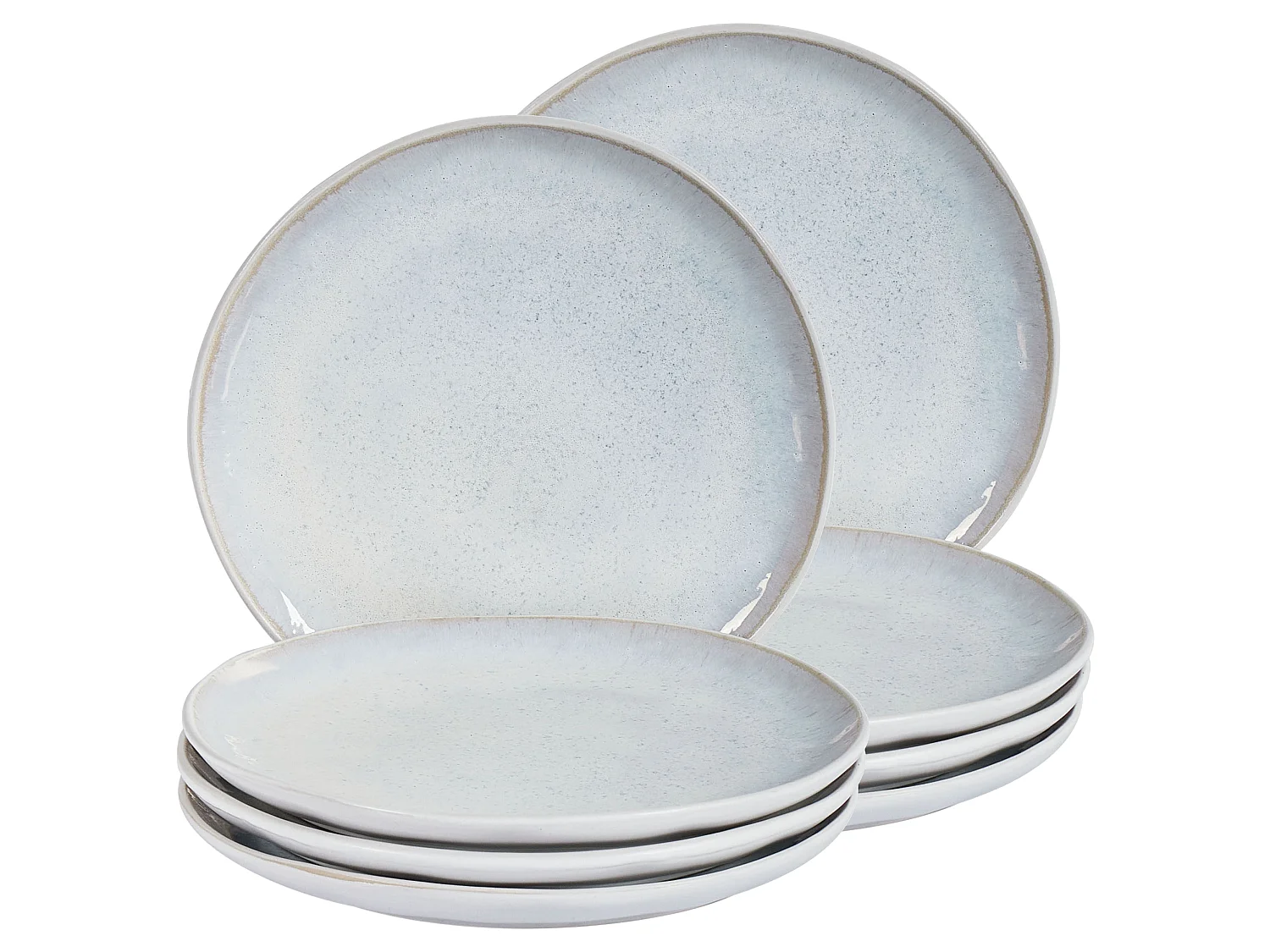 Dessertteller 8er Set SESAME Steinzeug Hellgrau