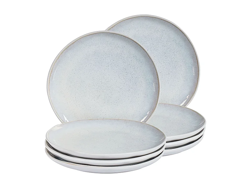 Set di 8 piattini da dessert SESAME Gres porcellanato Grigio chiaro