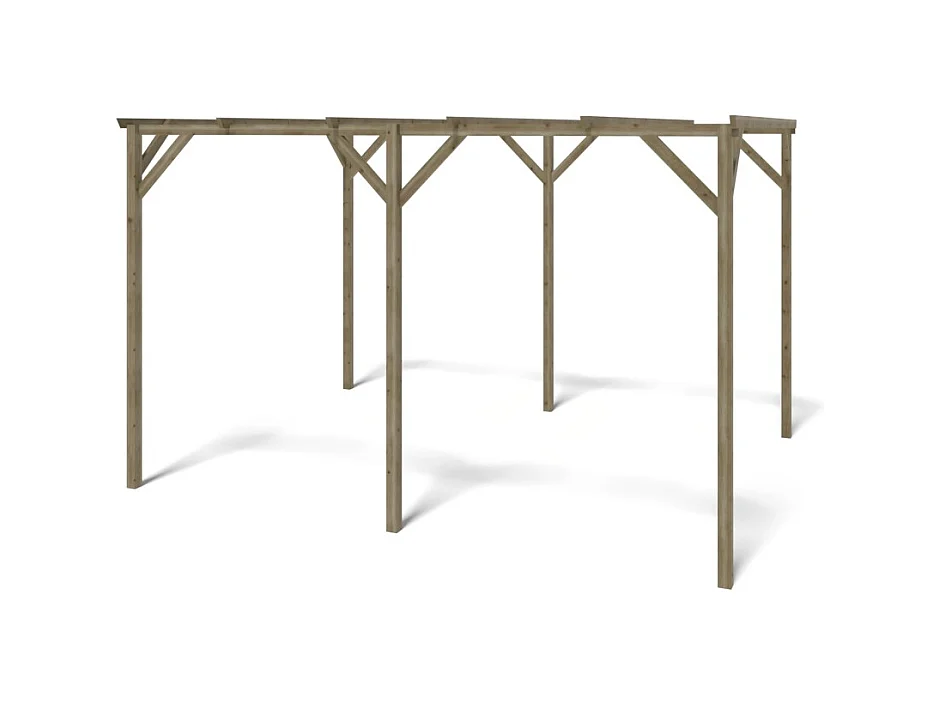 Carport, abri de voiture  3x4 m - 12 m2 - CAR13 - ALTANKA