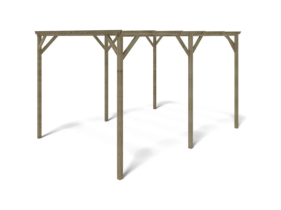 Carport, abri de voiture  3x4 m - 12 m2 - CAR13 - ALTANKA