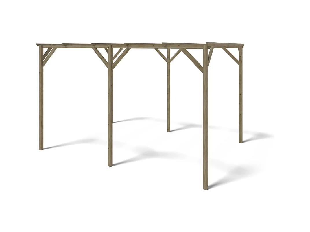 Tettoia posto auto coperto in legno 3.00x4.00 m - 12.00 m2 - CAR13 - ALTANKA