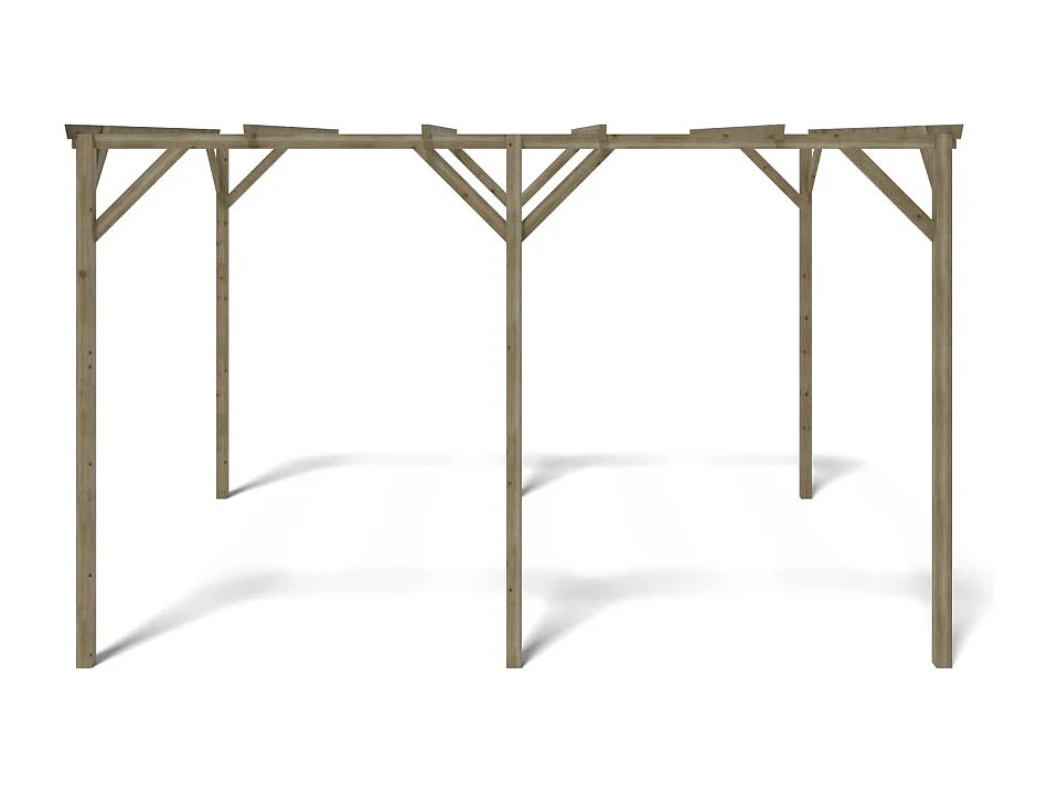 Tettoia posto auto coperto in legno 3x4 m - 12 m2 - CAR13 - ALTANKA