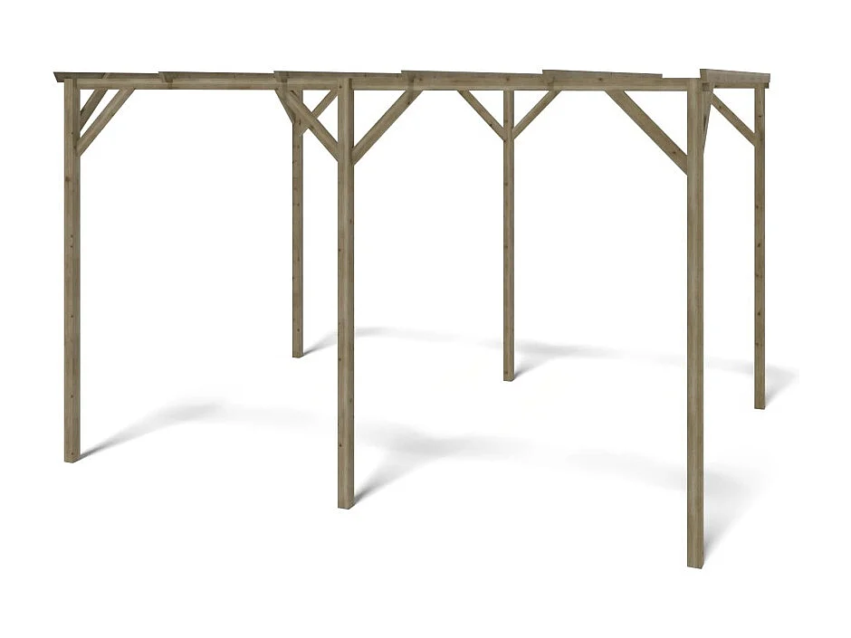 Tettoia posto auto coperto in legno 3x4 m - 12 m2 - CAR13 - ALTANKA