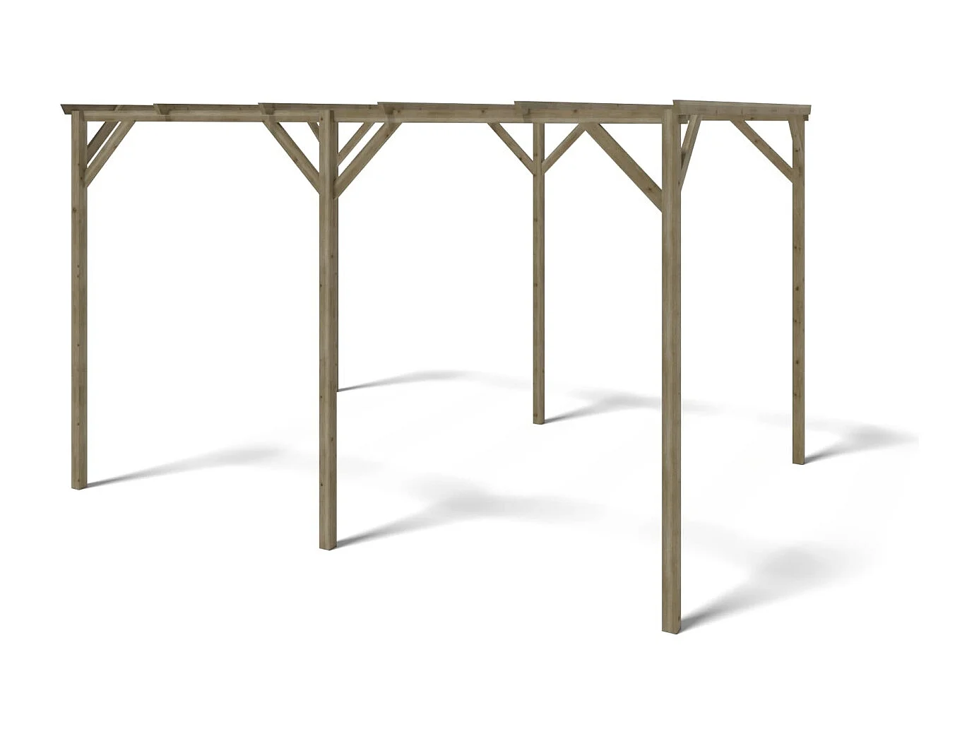 Tettoia posto auto coperto in legno 3x4 m - 12 m2 - CAR13 - ALTANKA