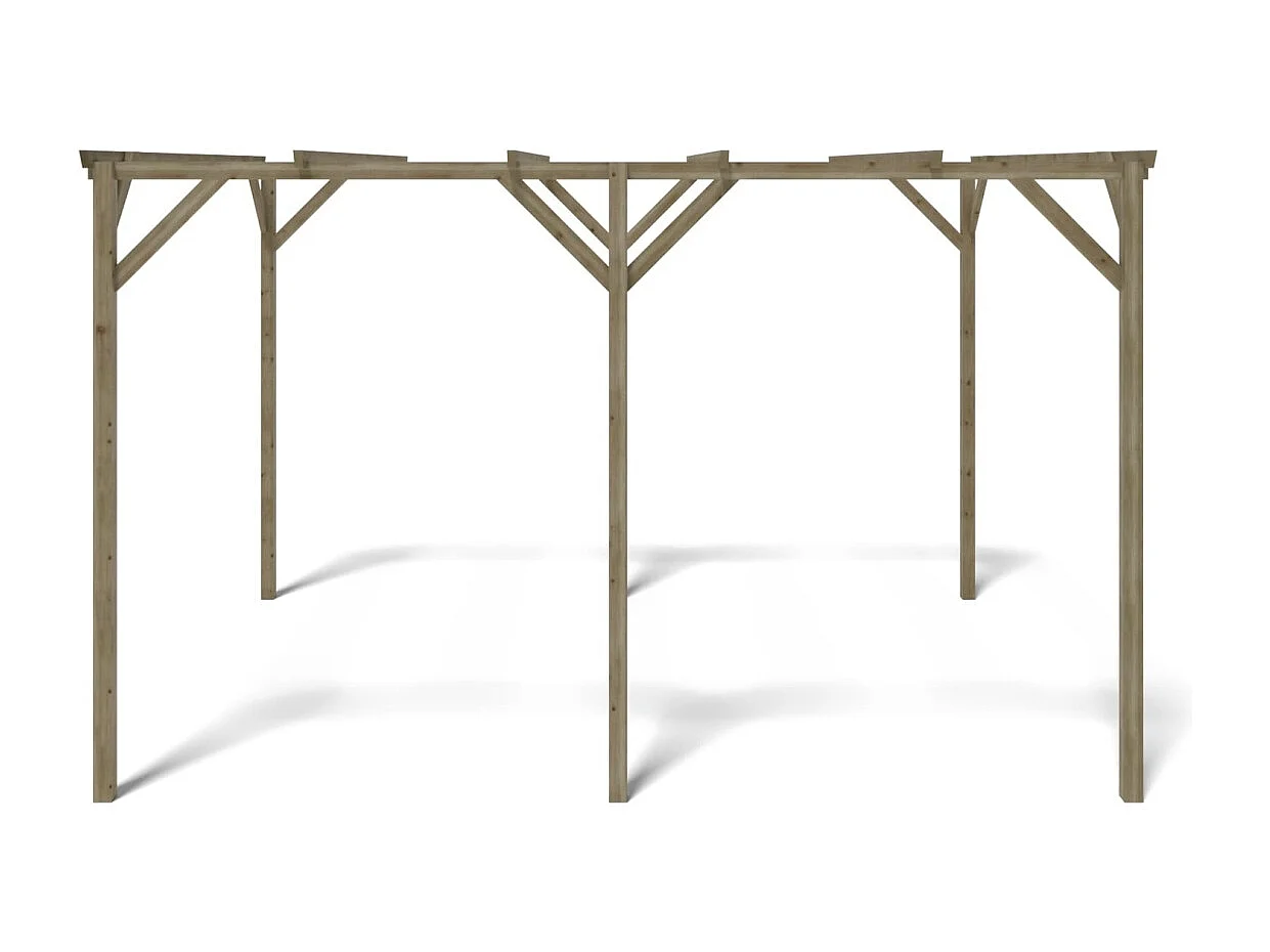 Tettoia posto auto coperto in legno 3x4 m - 12 m2 - CAR13 - ALTANKA