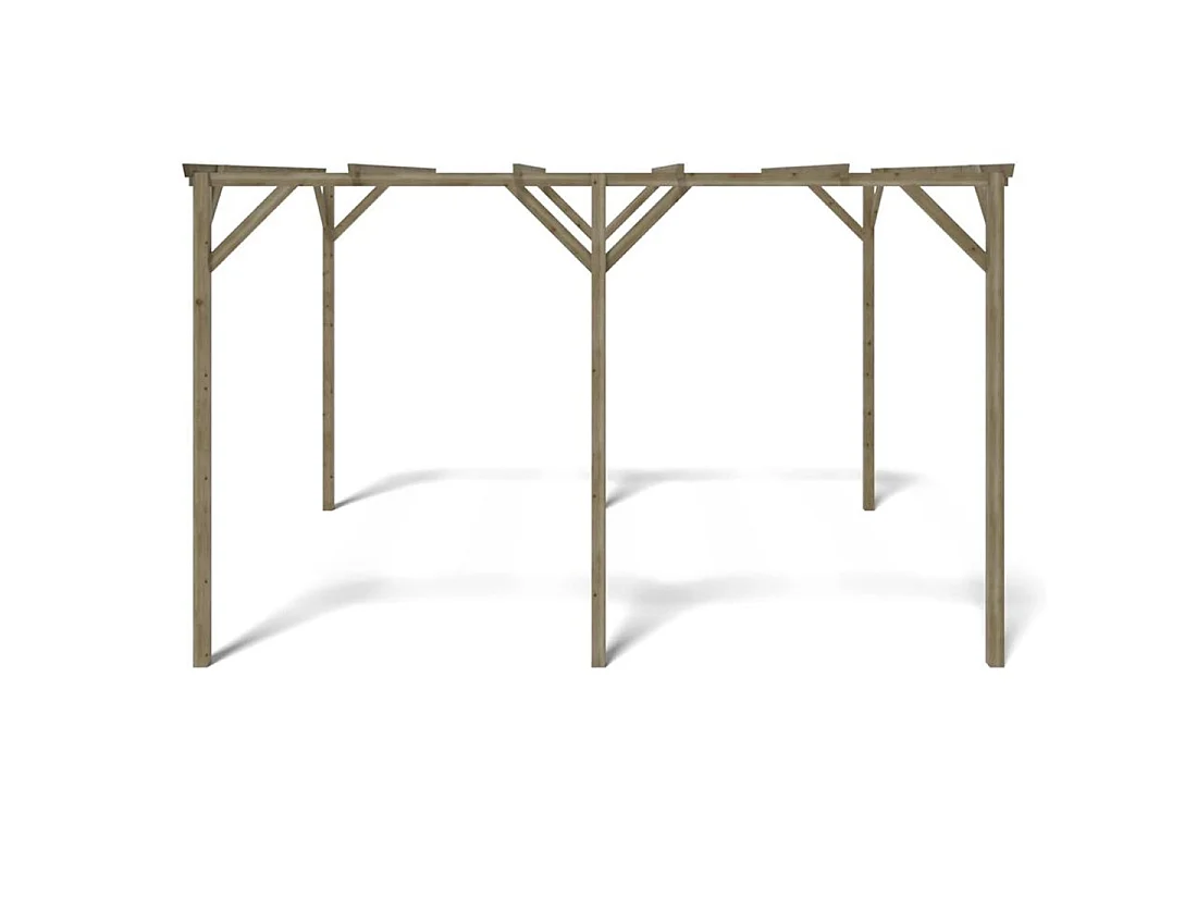 Tettoia posto auto coperto in legno 3x4 m - 12 m2 - CAR13 - ALTANKA