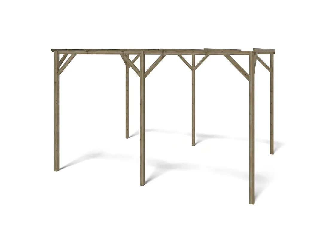 Tettoia posto auto coperto in legno 3x4 m - 12 m2 - CAR13 - ALTANKA