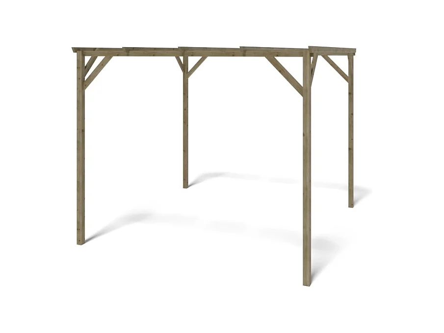 Carport, abri de voiture  3x3 m - 9 m2 - CAR12 - ALTANKA