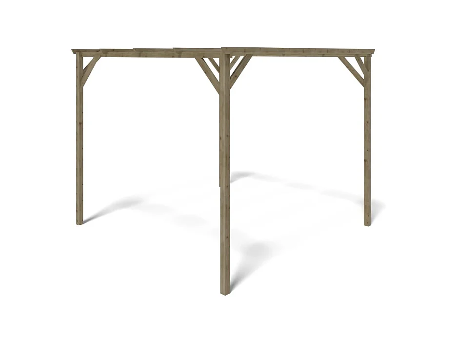 Carport, abri de voiture  3x3 m - 9 m2 - CAR12 - ALTANKA