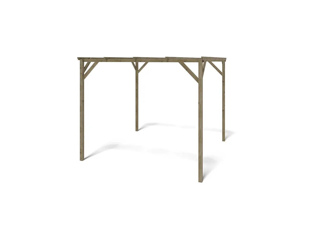 Carport, abri de voiture  3x3 m - 9 m2 - CAR12 - ALTANKA