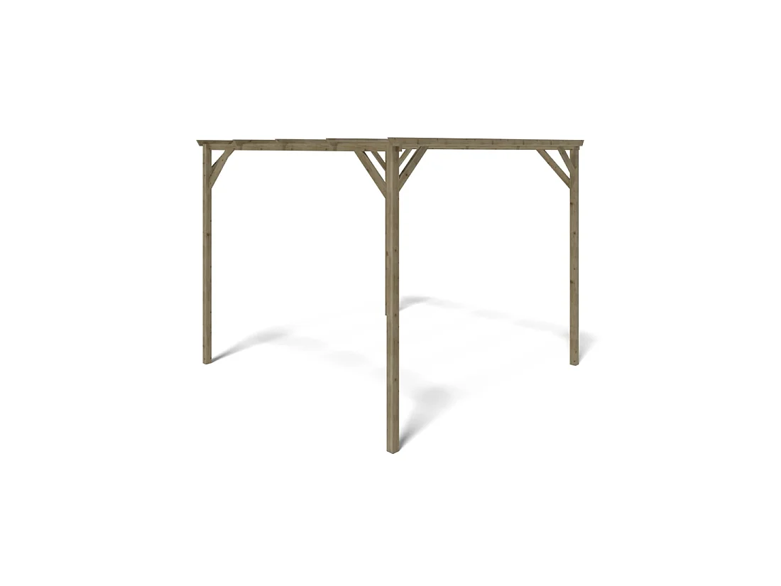 Carport, abri de voiture  3x3 m - 9 m2 - CAR12 - ALTANKA