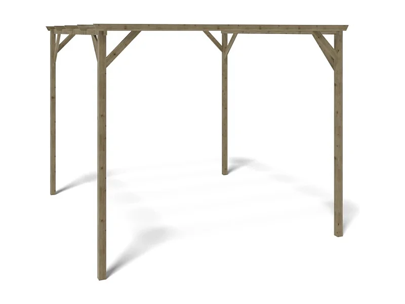 Carport, abri de voiture  3x3 m - 9 m2 - CAR12 - ALTANKA