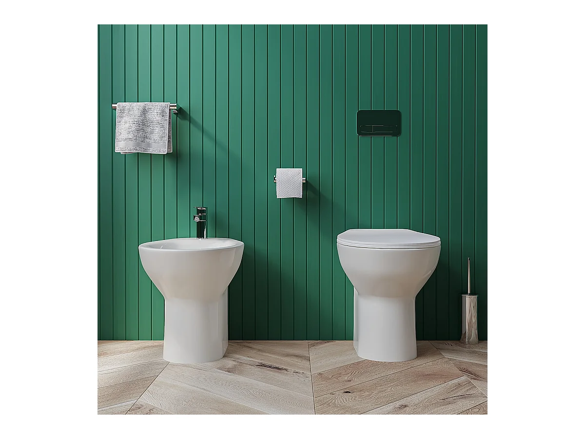 Sanitari filomuro Vaso WC e Bidet con sedile softclose Sigma
