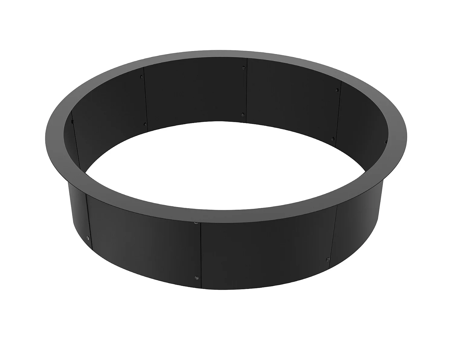 Brasero de Jardin, SucceBuy Anneau de Foyer Rond avec Revêtement Extérieur en Acier de 114,3 cm