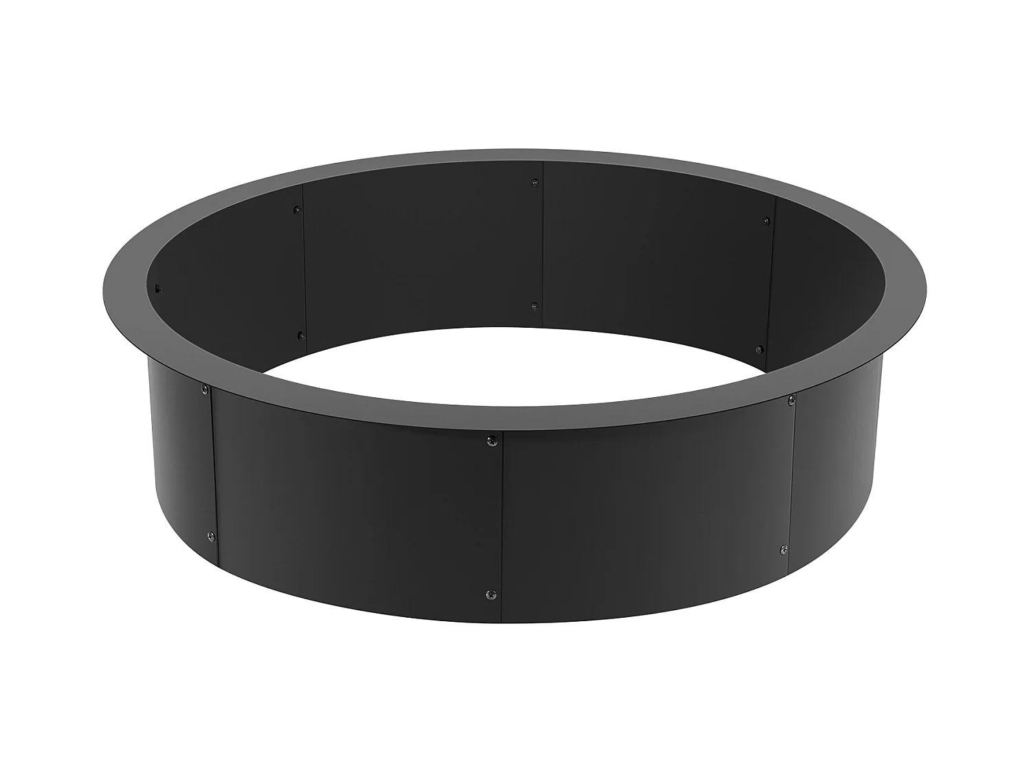 Brasero de Jardin, SucceBuy Anneau de Foyer Rond avec Revêtement Extérieur en Acier de 114,3 cm