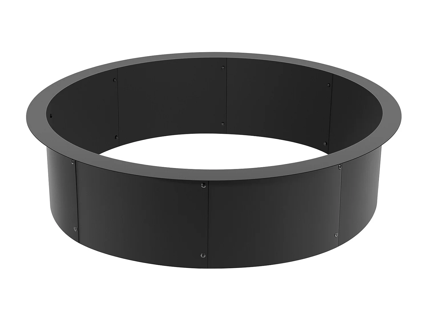 Brasero de Jardin, SucceBuy Anneau de Foyer Rond avec Revêtement Extérieur en Acier de 114,3 cm