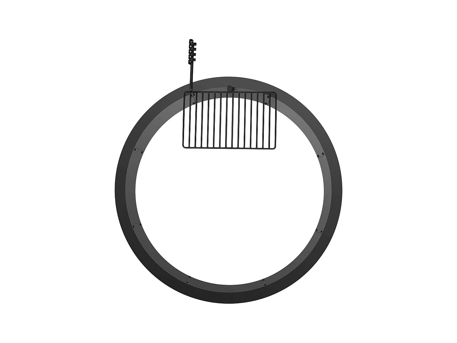 Brasero de Jardin, SucceBuy Anneau de Foyer Extérieur en Acier de 101,6 cm avec Anneau de Feu pour Barbecue