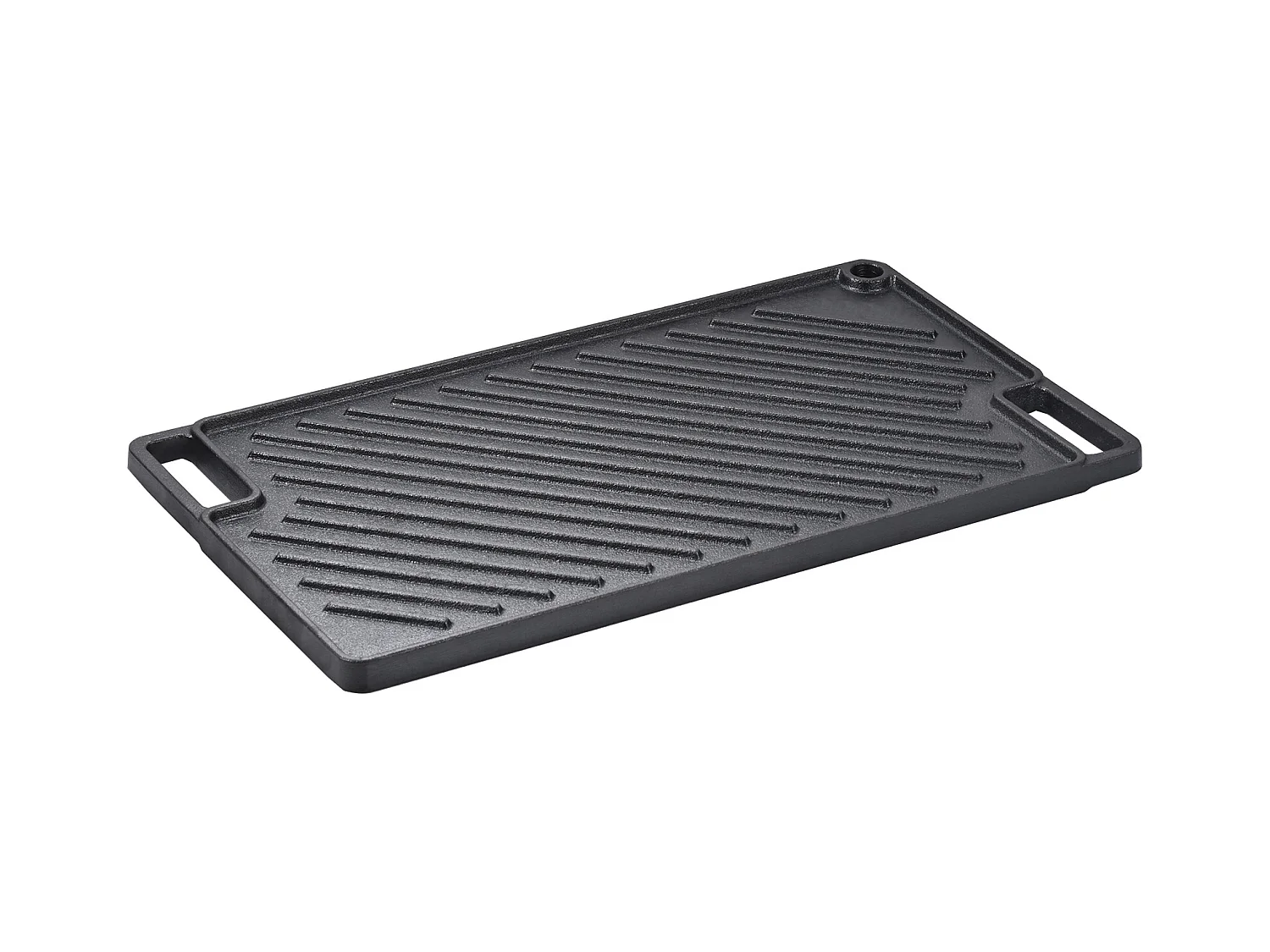 Barbecue Plaque SucceBuy, 25 x 42 cm, Grille de Cuisson Réversible en Fonte pour Cuisinière à Barbecue