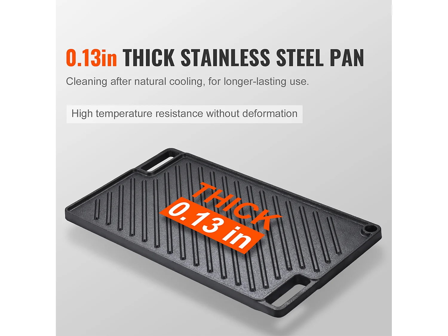 Barbecue Plaque SucceBuy, 25 x 42 cm, Grille de Cuisson Réversible en Fonte pour Cuisinière à Barbecue