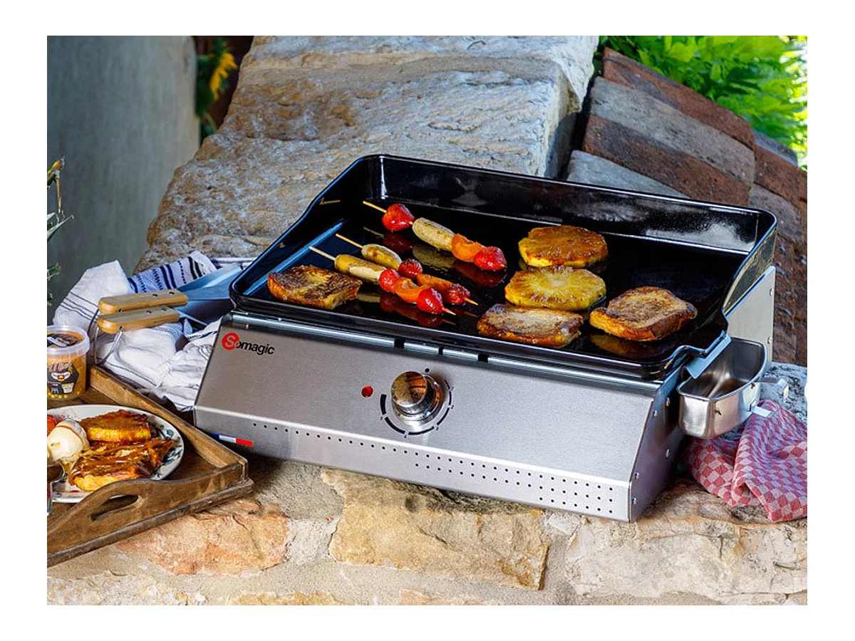 Plancha électrique Telia avec cuve en inox 1 brûleur - Somagic