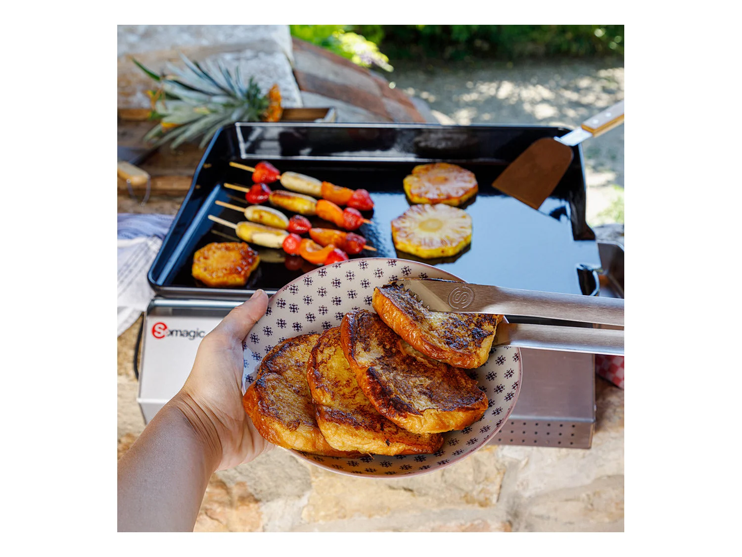 Plancha électrique Telia avec cuve en inox 1 brûleur - Somagic