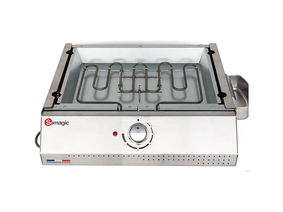 Plancha électrique Telia avec cuve en inox 1 brûleur - Somagic