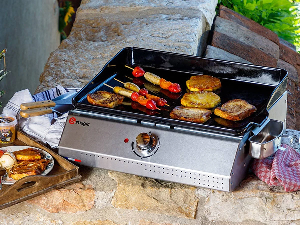 Plancha électrique Telia avec cuve en inox 1 brûleur - Somagic