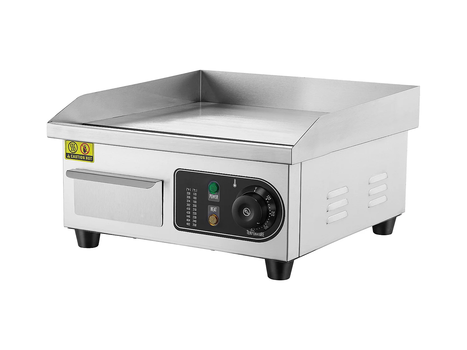 Plancha Électrique SucceBuy 2000 W, Plaque de Cuisson Électrique Commerciale, 122 ℉ - 572 ℉