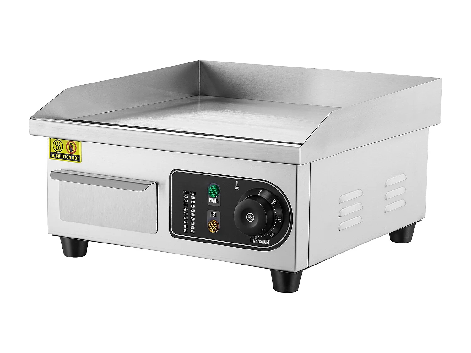 Plancha Électrique SucceBuy 2000 W, Plaque de Cuisson Électrique Commerciale, 122 ℉ - 572 ℉