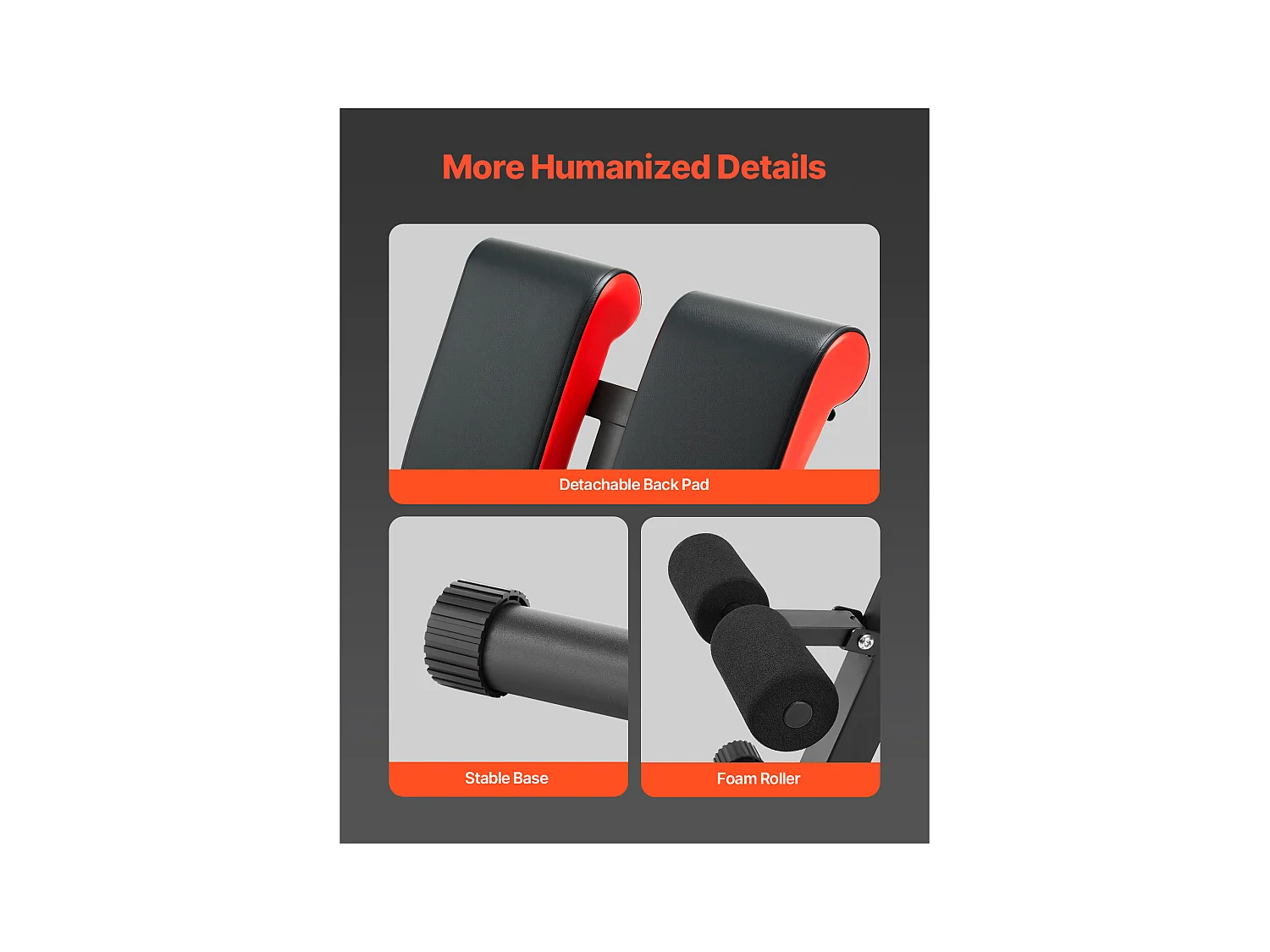 Sedia Romana SucceBuy Panca per Iperestensione, Sedia Romana, Regolabile e Pieghevole, per l'Estensione della Schiena, Attrezzatura per Palestra Domestica