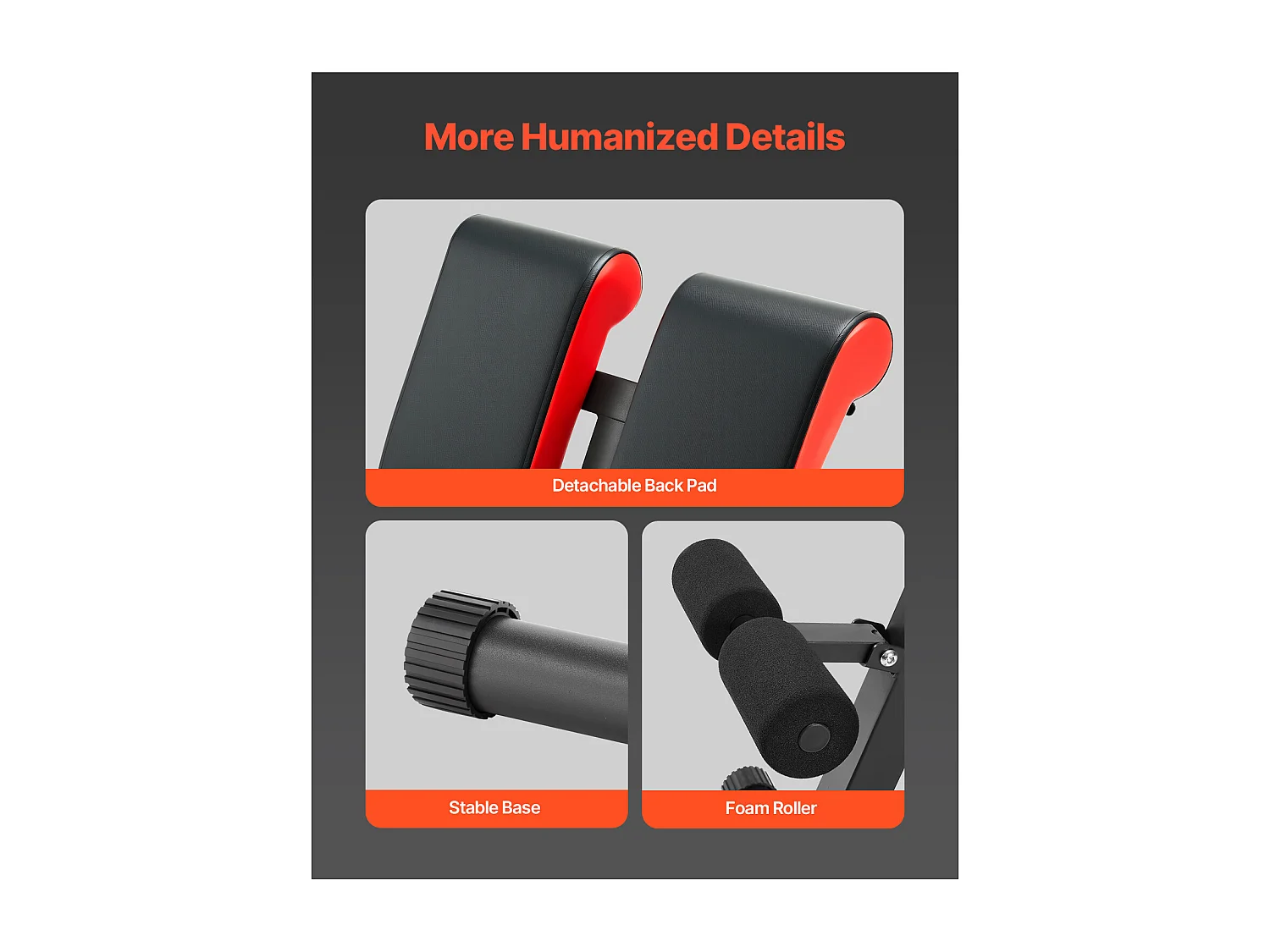 Sedia Romana SucceBuy Panca per Iperestensione, Sedia Romana, Regolabile e Pieghevole, per l'Estensione della Schiena, Attrezzatura per Palestra Domestica