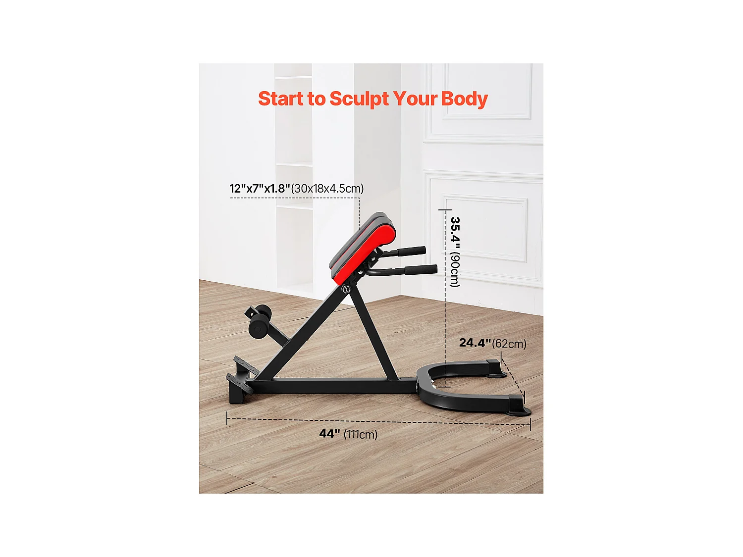 Chaise Romaine SucceBuy Banc d'Extension de Dossier de Chaise Romaine, Équipement de Gymnastique Multifonction Réglable