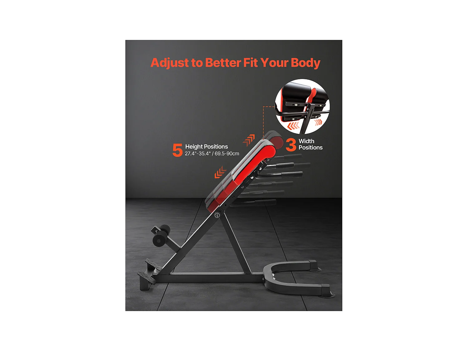 Chaise Romaine SucceBuy Banc d'Extension de Dossier de Chaise Romaine, Équipement de Gymnastique Multifonction Réglable