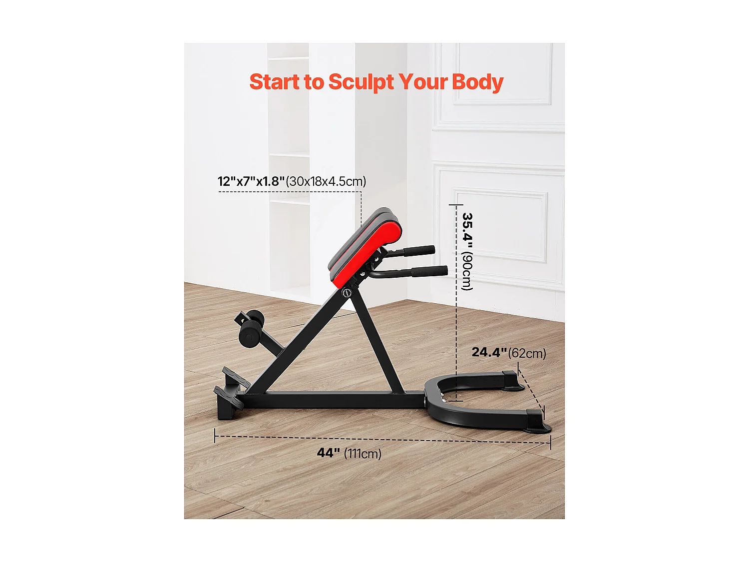 Sedia Romana SucceBuy Panca per l'Estensione della Schiena con Sedia Romana, Attrezzatura da Palestra Multifunzione Regolabile