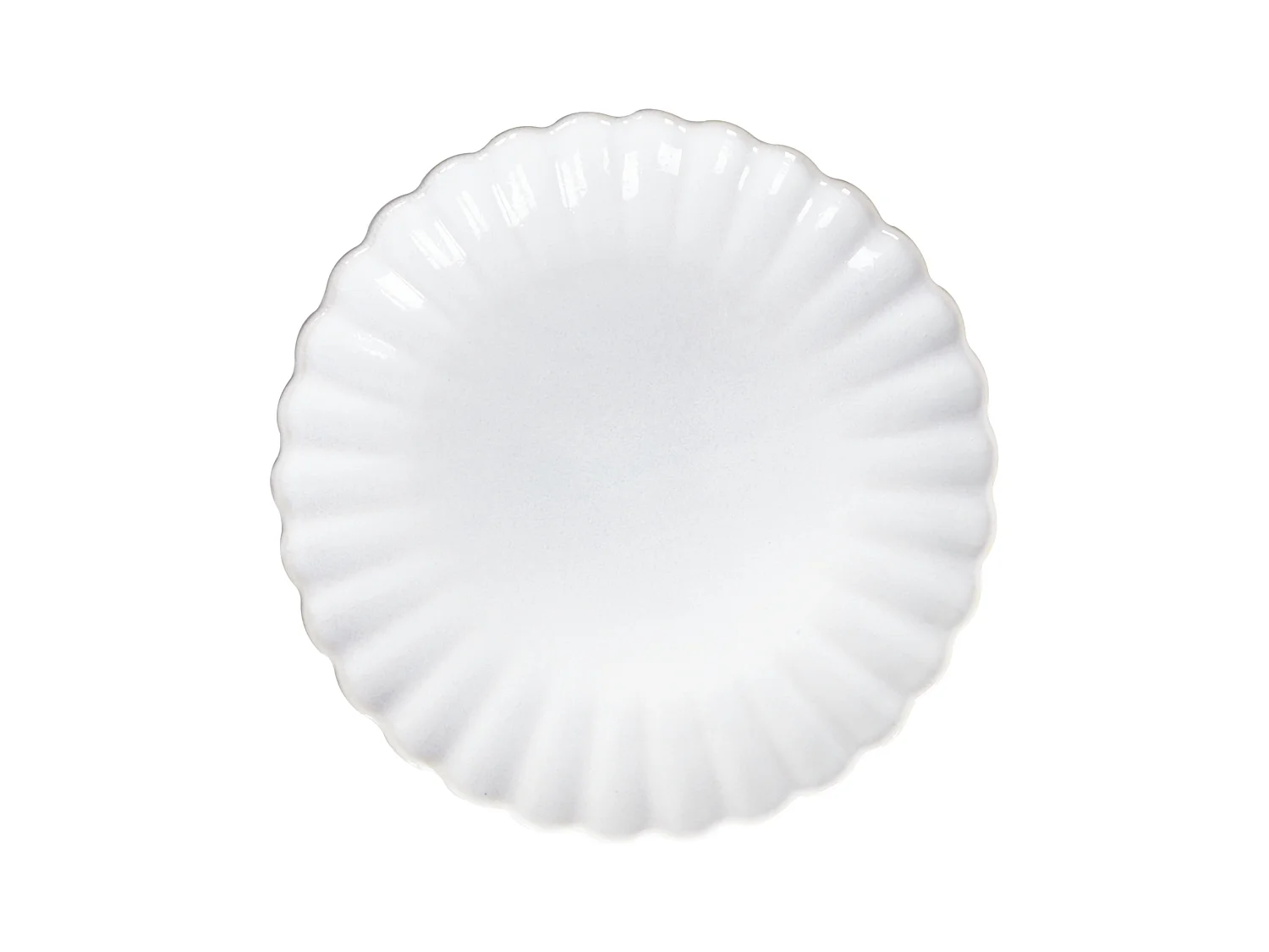 Lot de 8 assiettes à dessert NETTLE Grès Blanc cassé