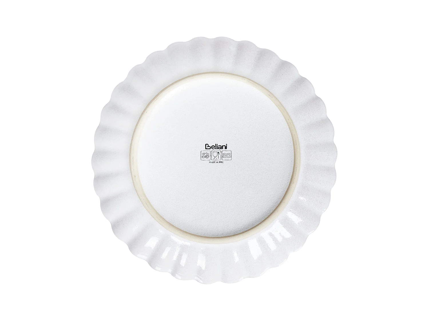 Lot de 8 assiettes à dessert NETTLE Grès Blanc cassé