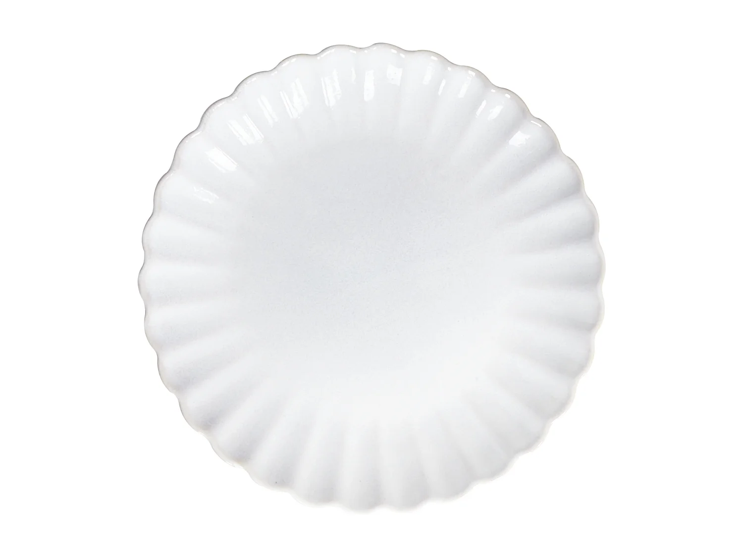 Lot de 8 assiettes à dessert NETTLE Grès Blanc cassé